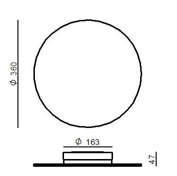 Металлический светодиодный потолочный светильник Linea Light Group Близнецы ARCH-00090716