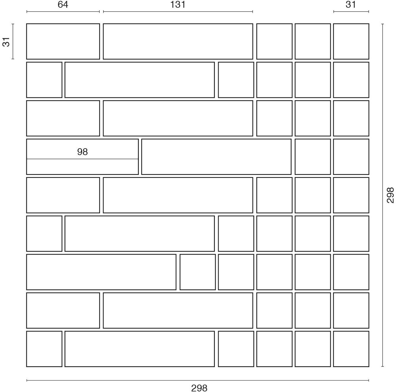 Ideamarmo Мозаика из камня Fossena Shake Shk 304 - Вид №1
