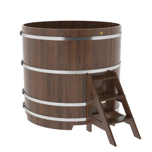 1306 Купель круглая из дуба d=1,50х1,4 морёная Alyarus