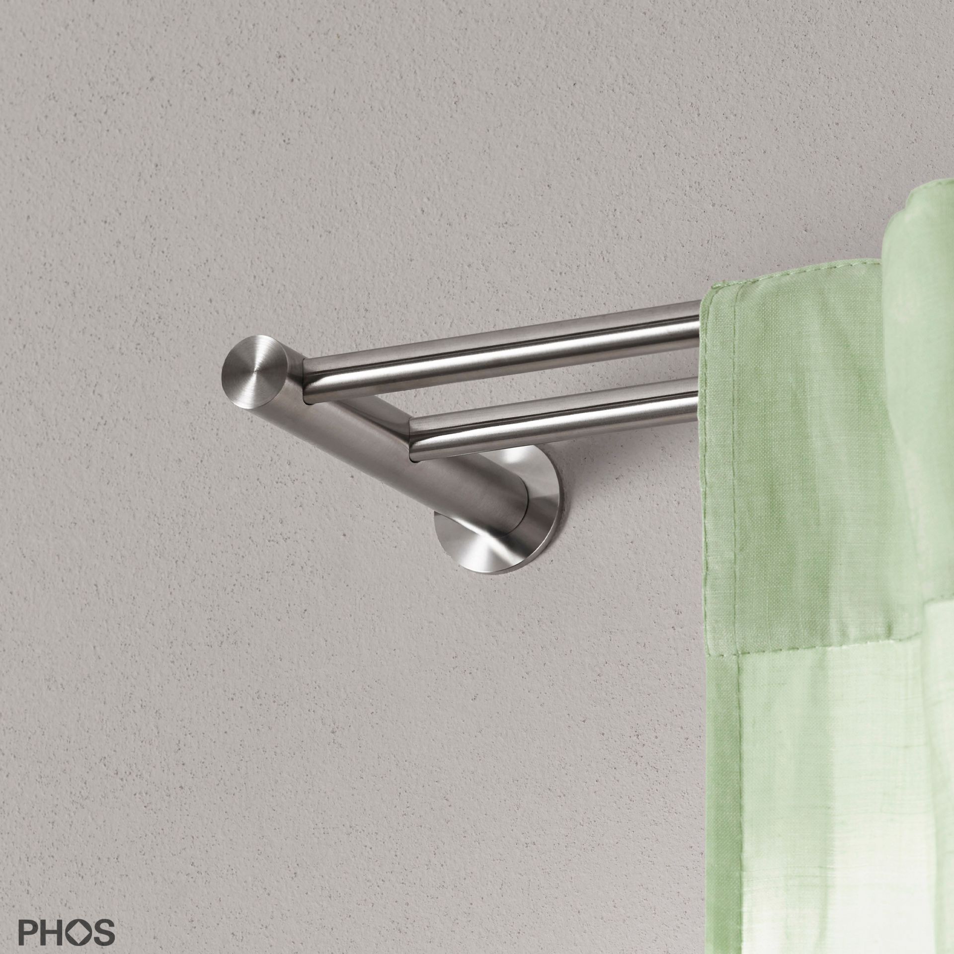 SHV20-140ED Двусторонний держатель для стержней ø12 мм (расстояние до стены 66/129 мм) PHOS 