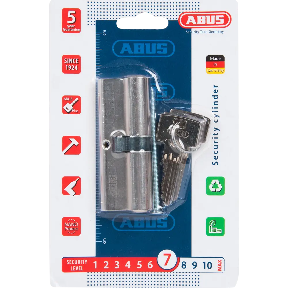 Цилиндр Abus Standard, 40х40 мм, ключ/ключ, цвет никель 82276496 STLM-2144048 Standard S5+ - Вид №3