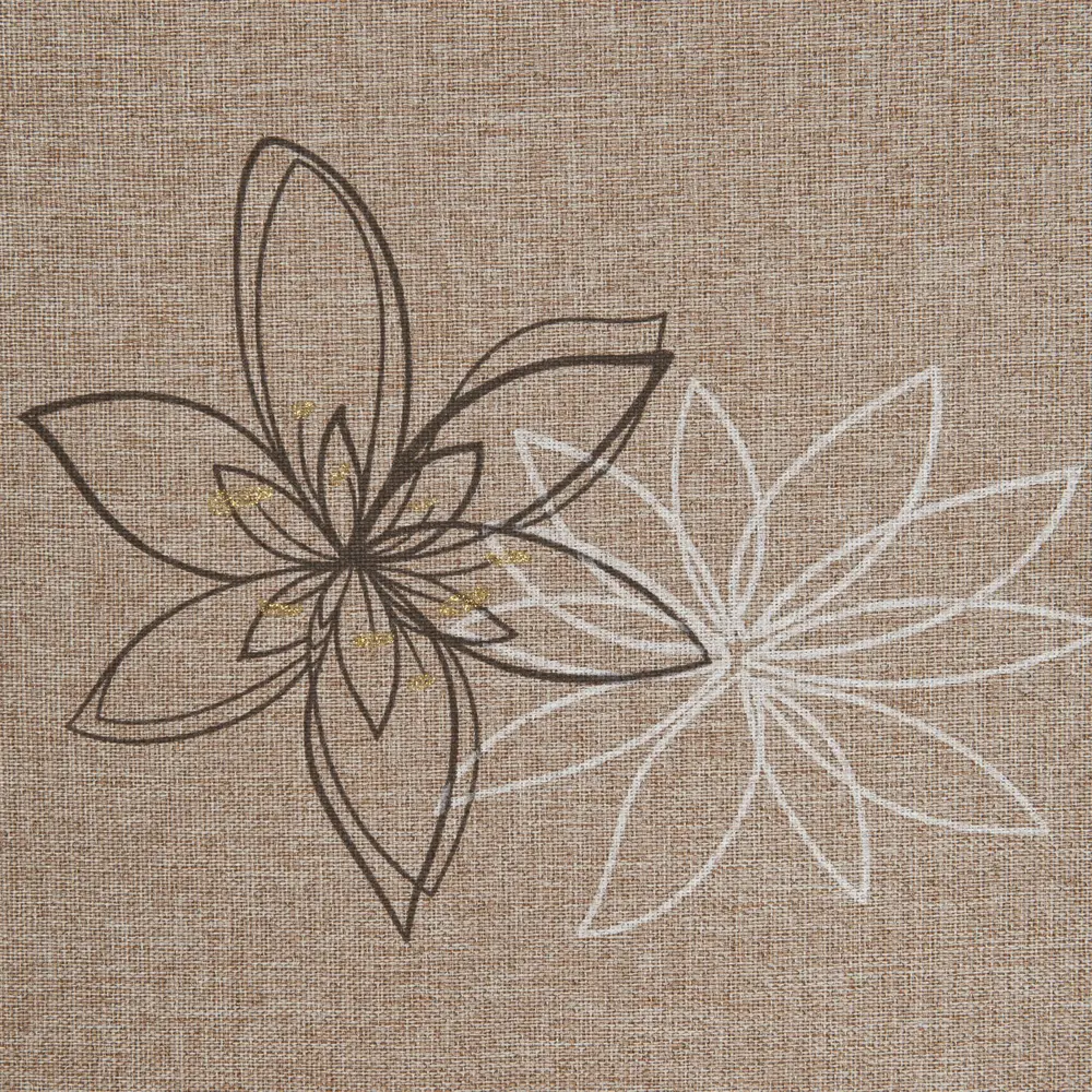 Ткань «Цветы» 1 п/м 280 см лён цвет коричневый ТОРГОВЫЙ ДОМ ТЕКСТИЛЬ STLM-2120250 - Вид №2