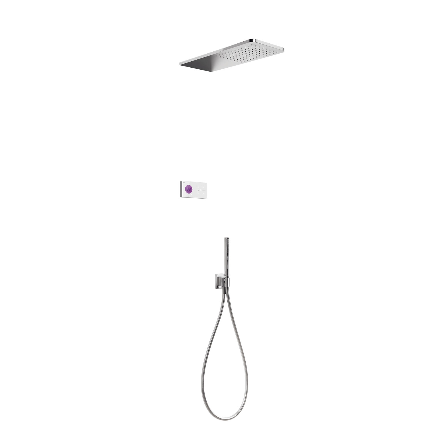 SHOWER TECHNOLOGY Kit de grifo termostático electrónico empotrado de 2 vías Shower Technology Blue Edition para ducha-09286554 TRES Electronic