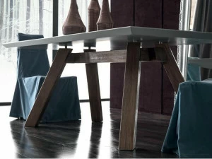 CorteZari Прямоугольный деревянный стол Zoe gold 253-rv