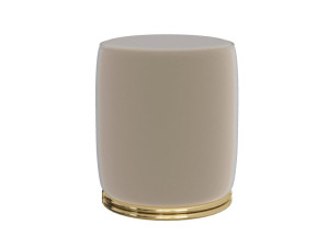 Круглый пуф из ткани