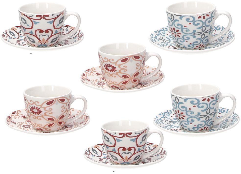 Набор чашек для эспрессо с блюдцем Iris Ribeira 80 мл - 6 шт Tognana IR685013133