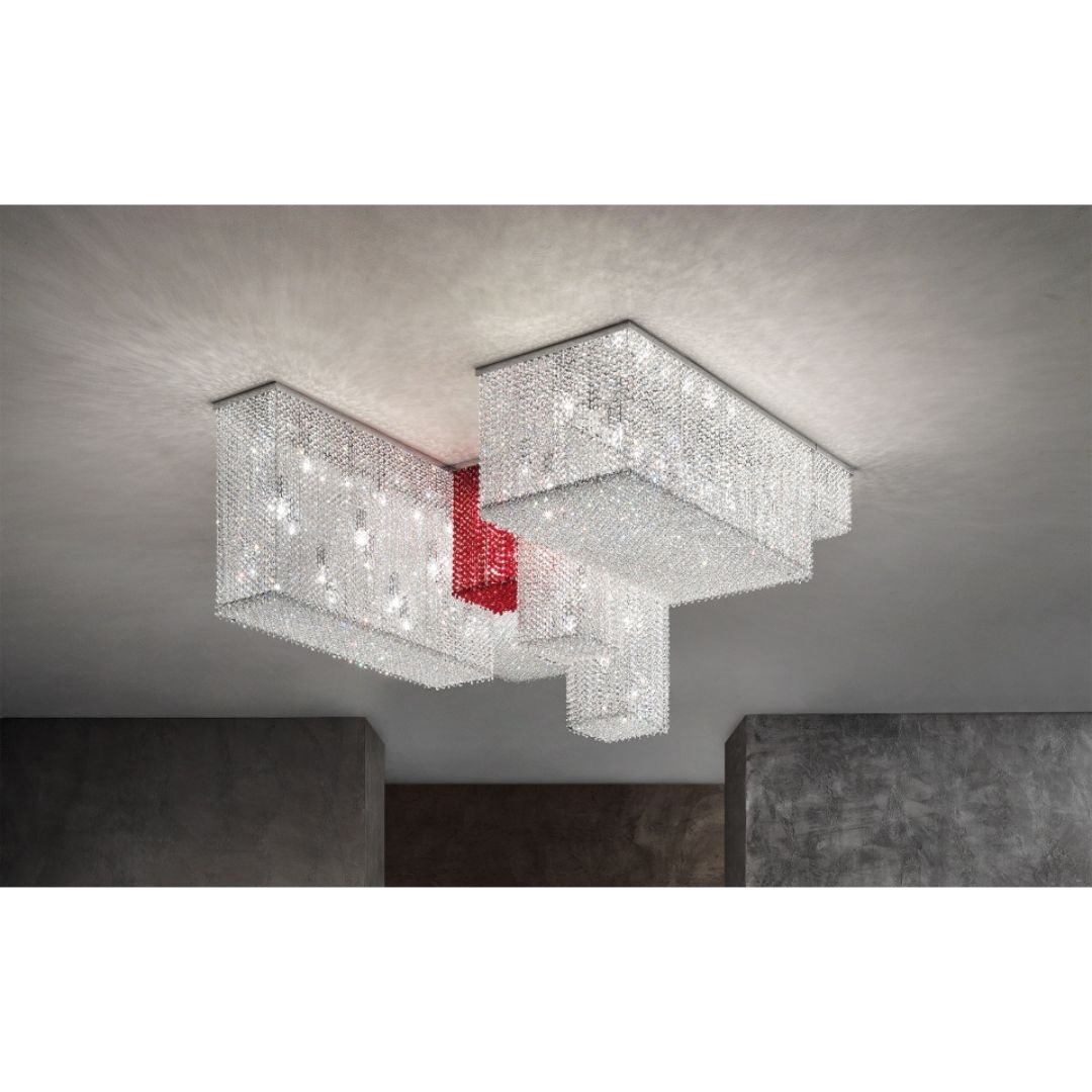 Masiero CUBO S/SQUARE/MEDIUM 40 AM/HALF CUT GLAS подвес 118270 - Вид №1