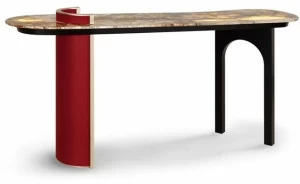 Greenapple Овальная консоль из гранита и дерева Perfect raw G702343