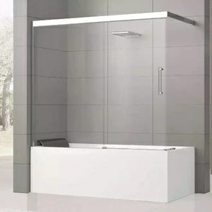 Novellini. Шторка на ванну 171x150 см PHVB с хромированным профилем ROSE ROSSE