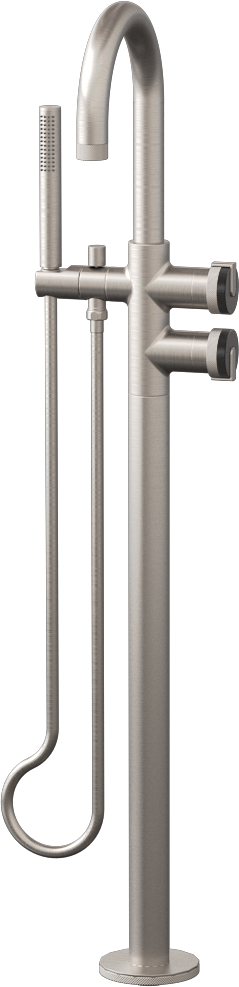 E-11554-R1BK-L1SN-SN Смеситель напольный отдельностоящий (внешняя часть) GRAFF MOD+