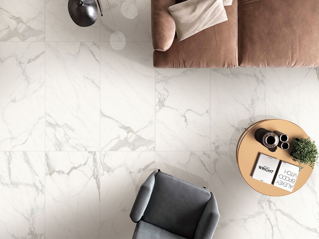 Пол / керамогранит с мраморным эффектом GANI MARBLE TILES STATUARIO CALACATTA ARCH-00012042 - Вид №1