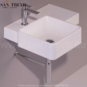 FL21BIANCOMATT Подвесная раковина настенная квадратная Simas Flow белая