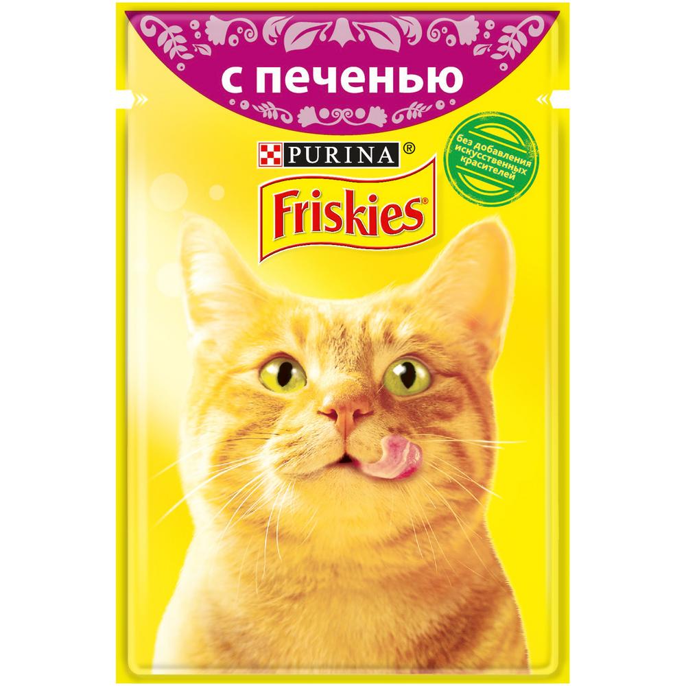 ПР0051850 Корм для кошек с печенью в подливе, пауч 85 г Friskies 