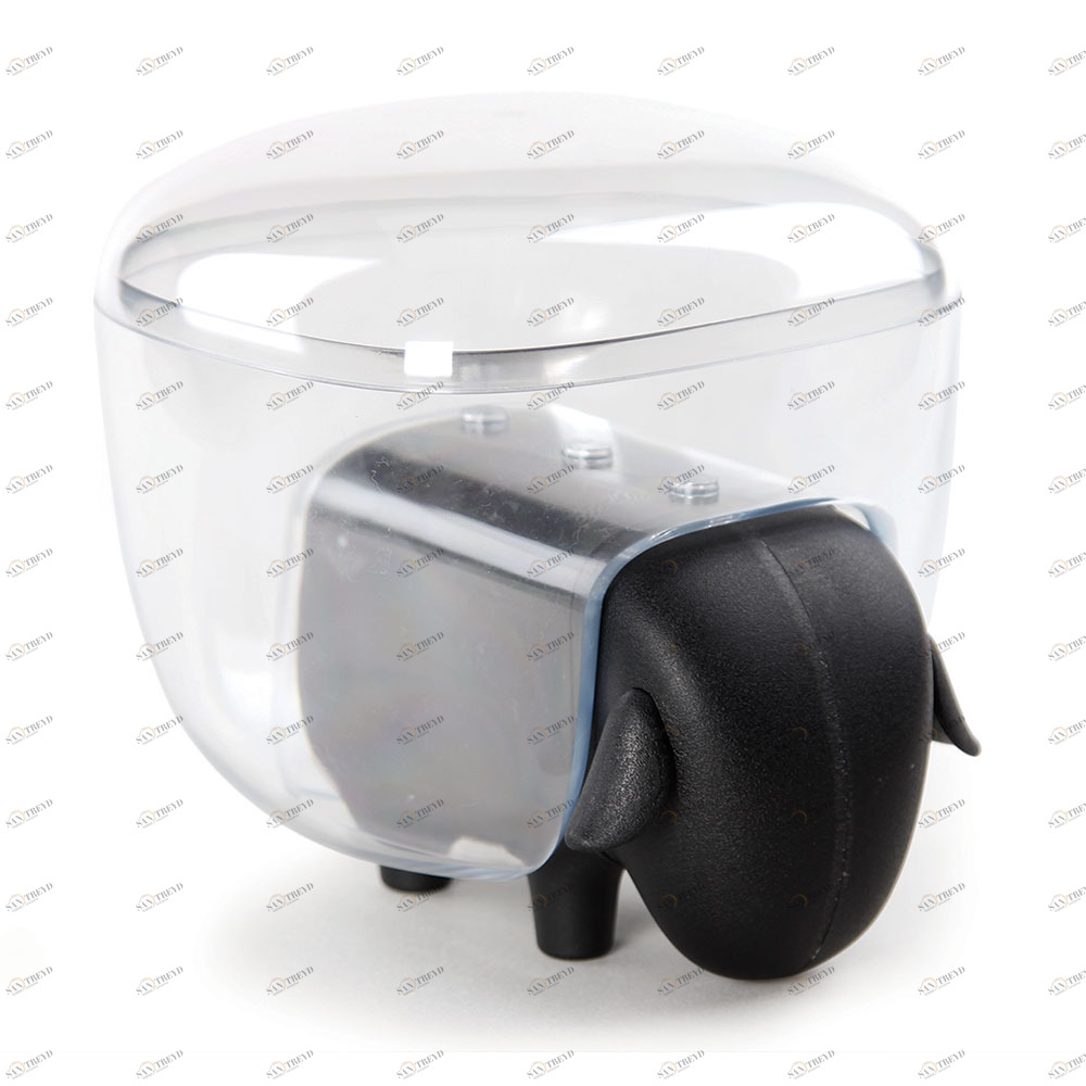 Держатель для ватных дисков sheep чёрный-прозрачный QUALY  253535 Прозрачный 