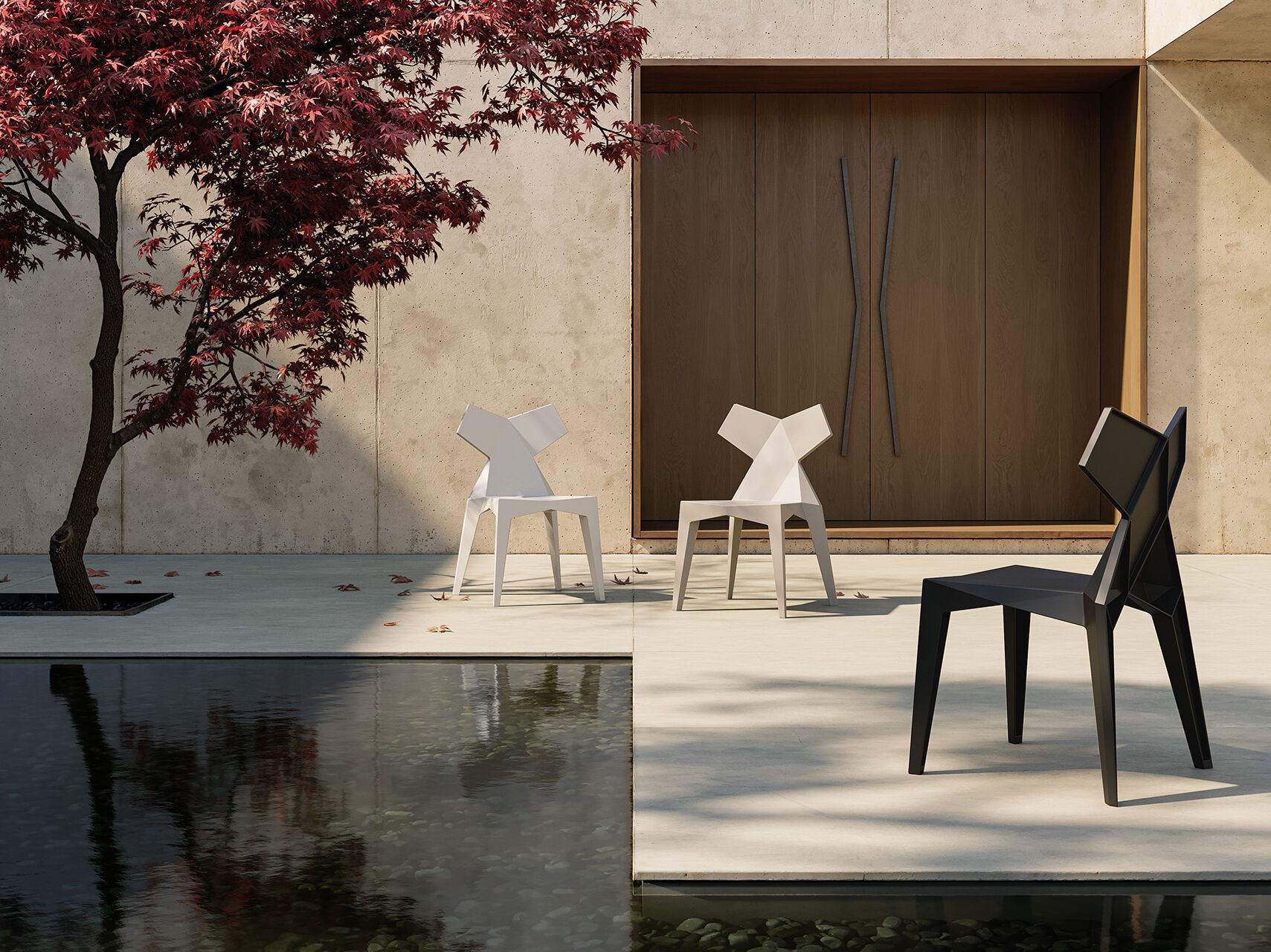 Штабелируемый садовый стул из полипропилена Vondom кимоно ARCH-00013823 - Вид №2