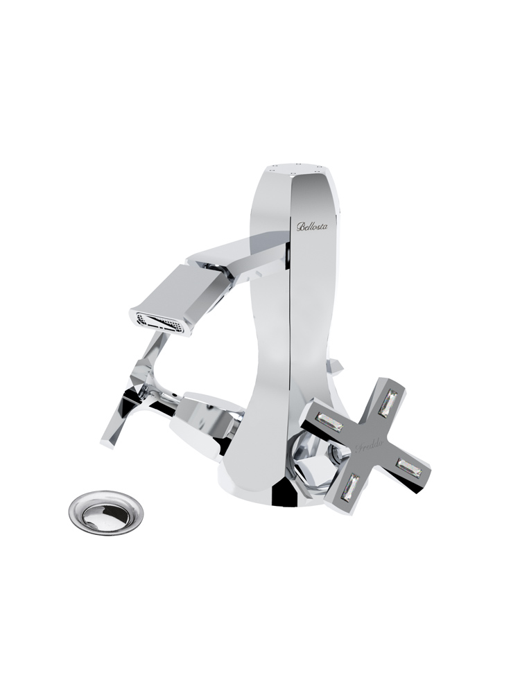 1807/2 Bellosta Rubinetterie БЛОК ДЛЯ БИДЕ С ОДНОМ ОТВЕРСТИЕМ C / SWAROVSKI Stresa