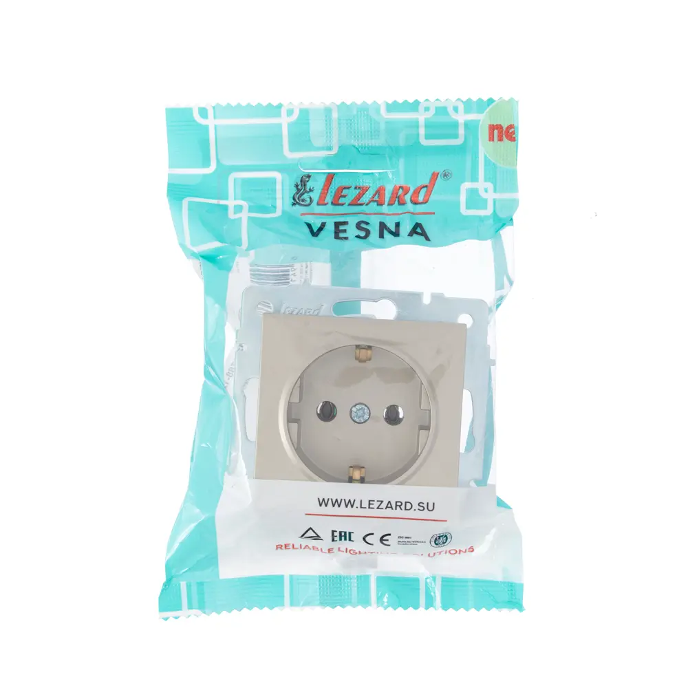 Розетка встраиваемая Lezard Vesna 742-3788-122B с заземлением цвет титан STLM-2061343 - Вид №4