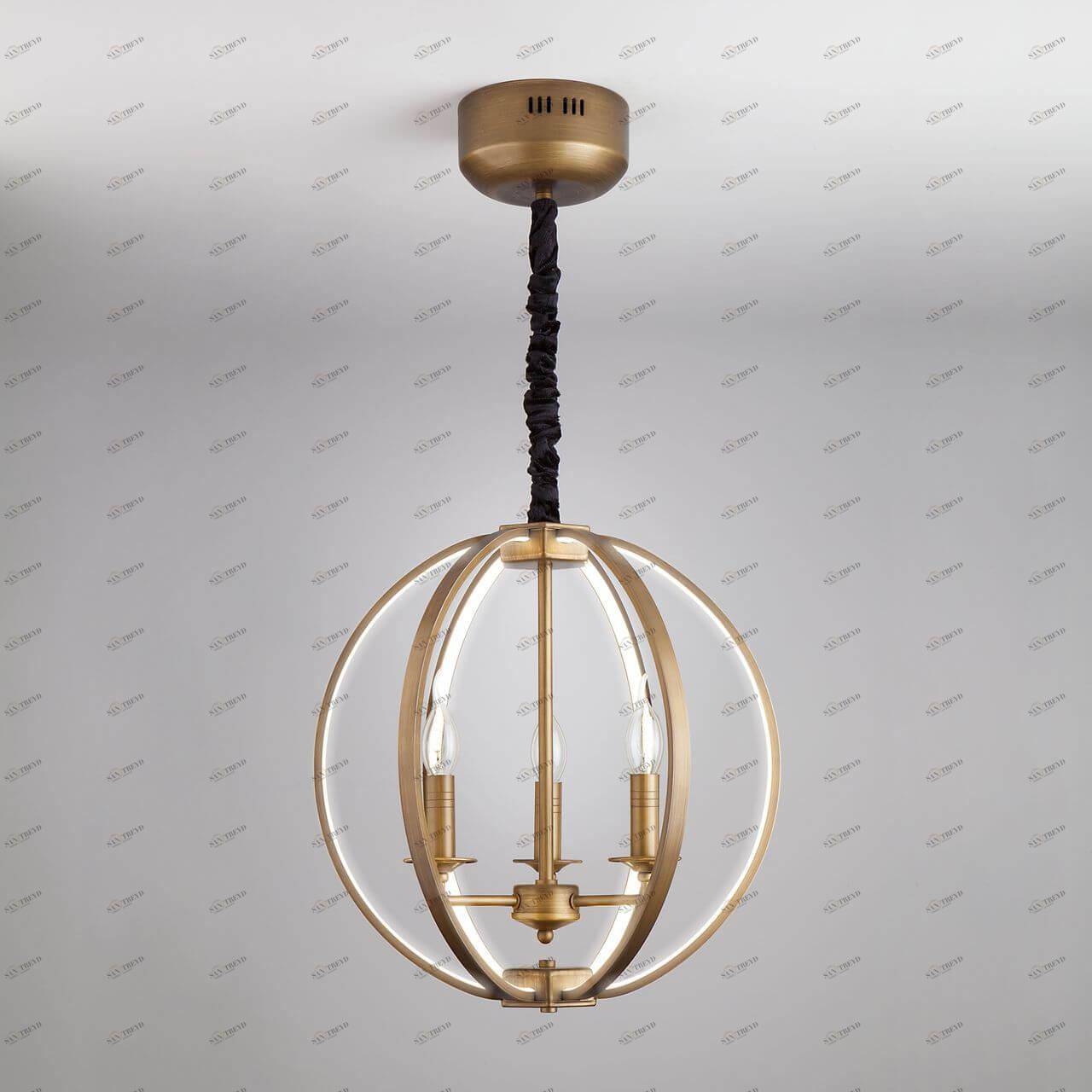 Подвесная люстра Bogates Atlas 424/3 BOGATES ДИЗАЙНЕРСКИЕ, ATLAS, ШАР 187350 Бронза 