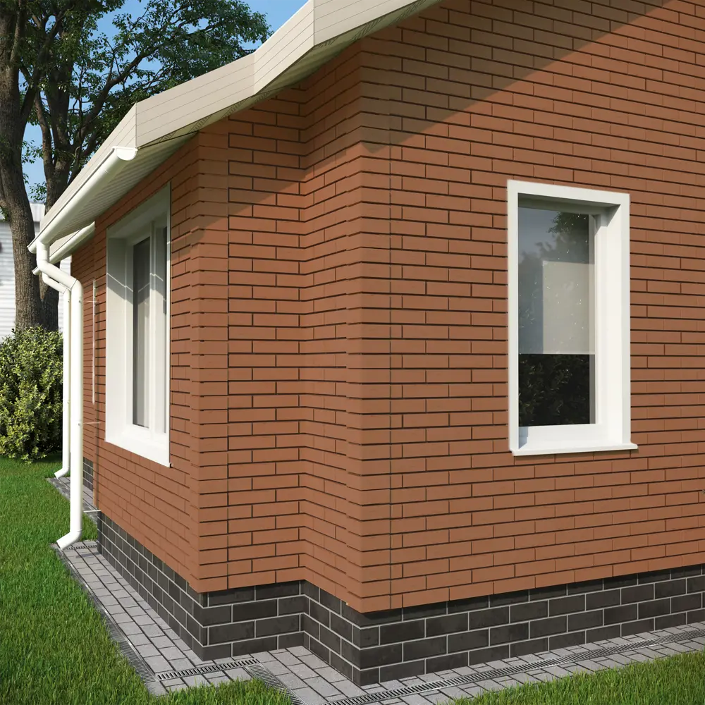 Фасайдинг Дачный Кирпич баварский терракот 0.38 м² 85636852 STLM-2166055 FINEBER Нет - Вид №3
