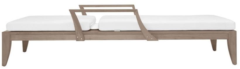 JANUS et Cie Садовая кушетка из тика с подлокотниками Relais sun-id-1393222 - Вид №2