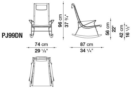 B&B Italia Кресло-качалка в коже с подлокотниками J.j sun-id-1440506 - Вид №2