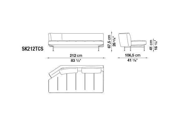 Секционный диван из ткани B&B Italia SAKé ARCH-00142615 - Вид №17