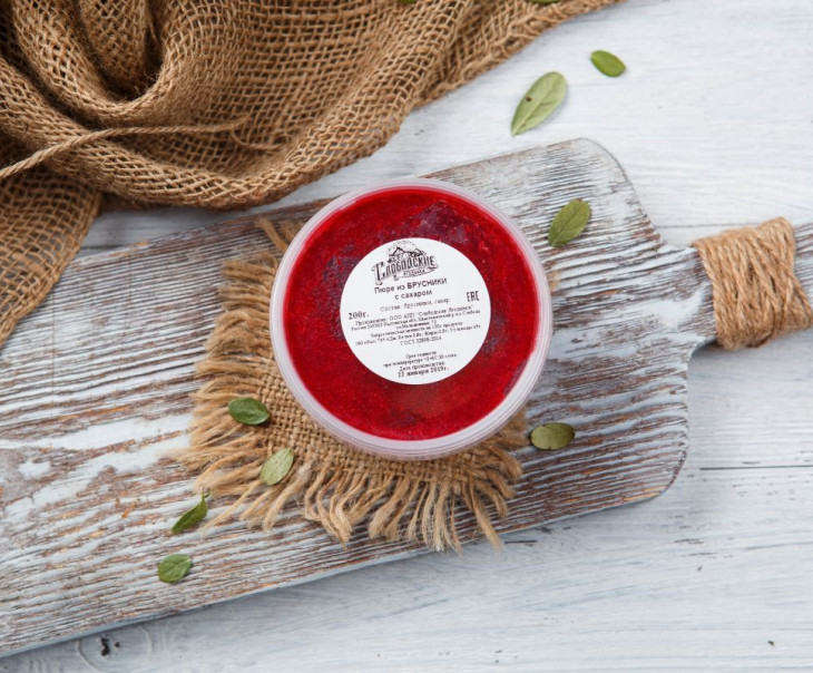 2570 Пюре из брусники с сахаром Вкусляндия  - Вид №2