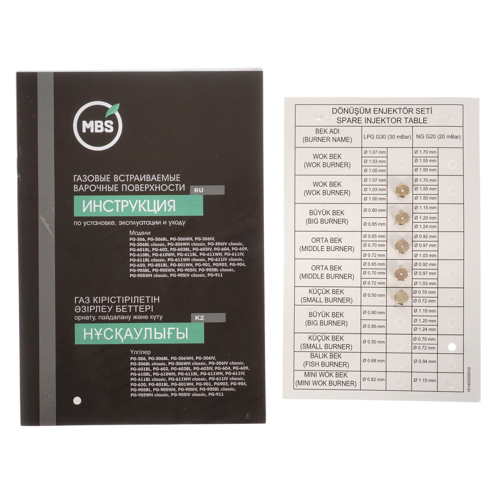 5322422 Газовая варочная поверхность MBS PG-905BL CLASSIC STDN-0113834 - Вид №6