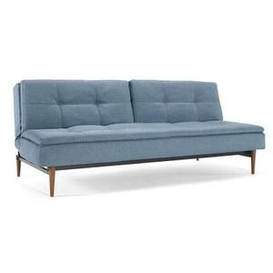 Диван Dublexo c ножками Styletto из темного дерева и черной рамой, индиго