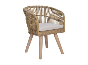 Садовое кресло из синтетического волокна со встроенной подушкой