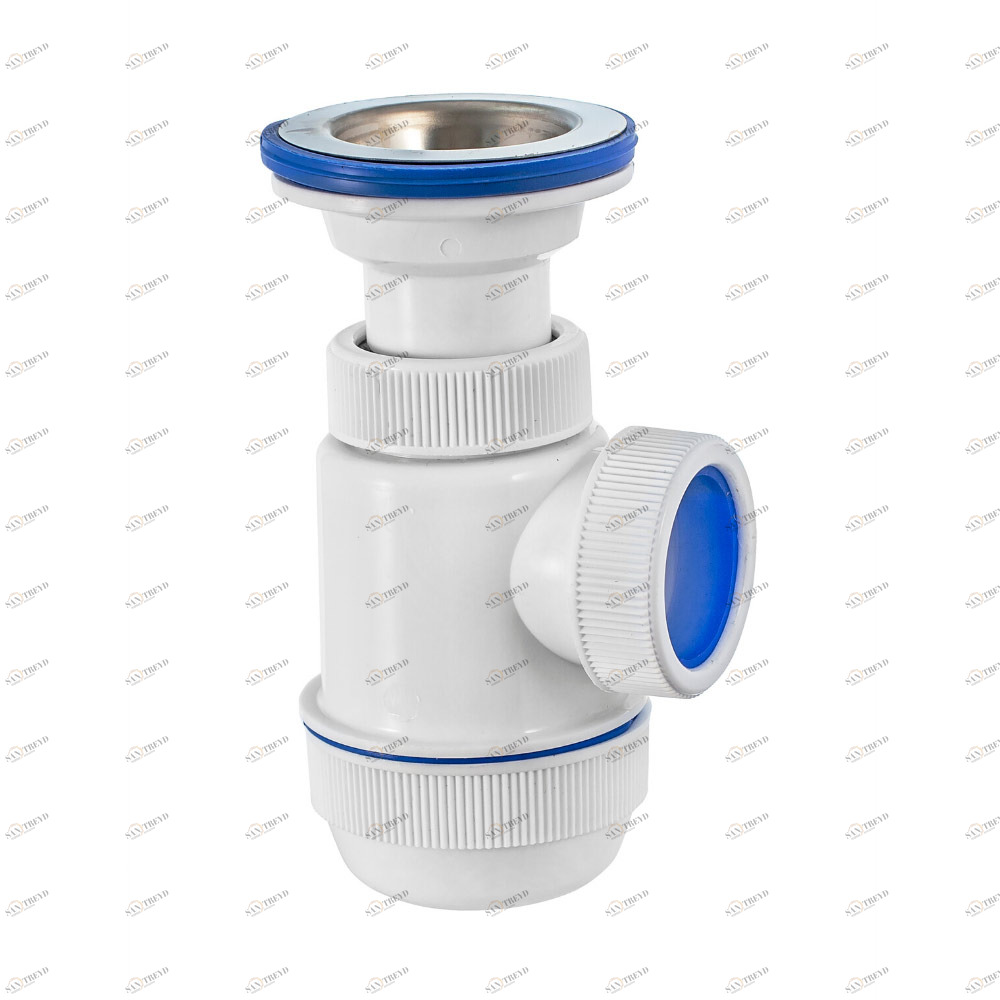 Сифон "МИНИ Элит" (30980672)  с литым выпуском и нерж.чашкой д.70мм (1 1/2"- д.40) 30980672 Santreyd 