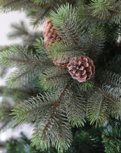 2651 883 a3 Искусственная елка с шишками на металлической подставке, смешанная, 165 см, Ø 115 см, зеленая H-andreas