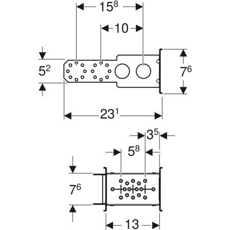 461.445.00.1 Траверса Geberit GIS для стиральной и посудомоечной машины Geberit  - Вид №2