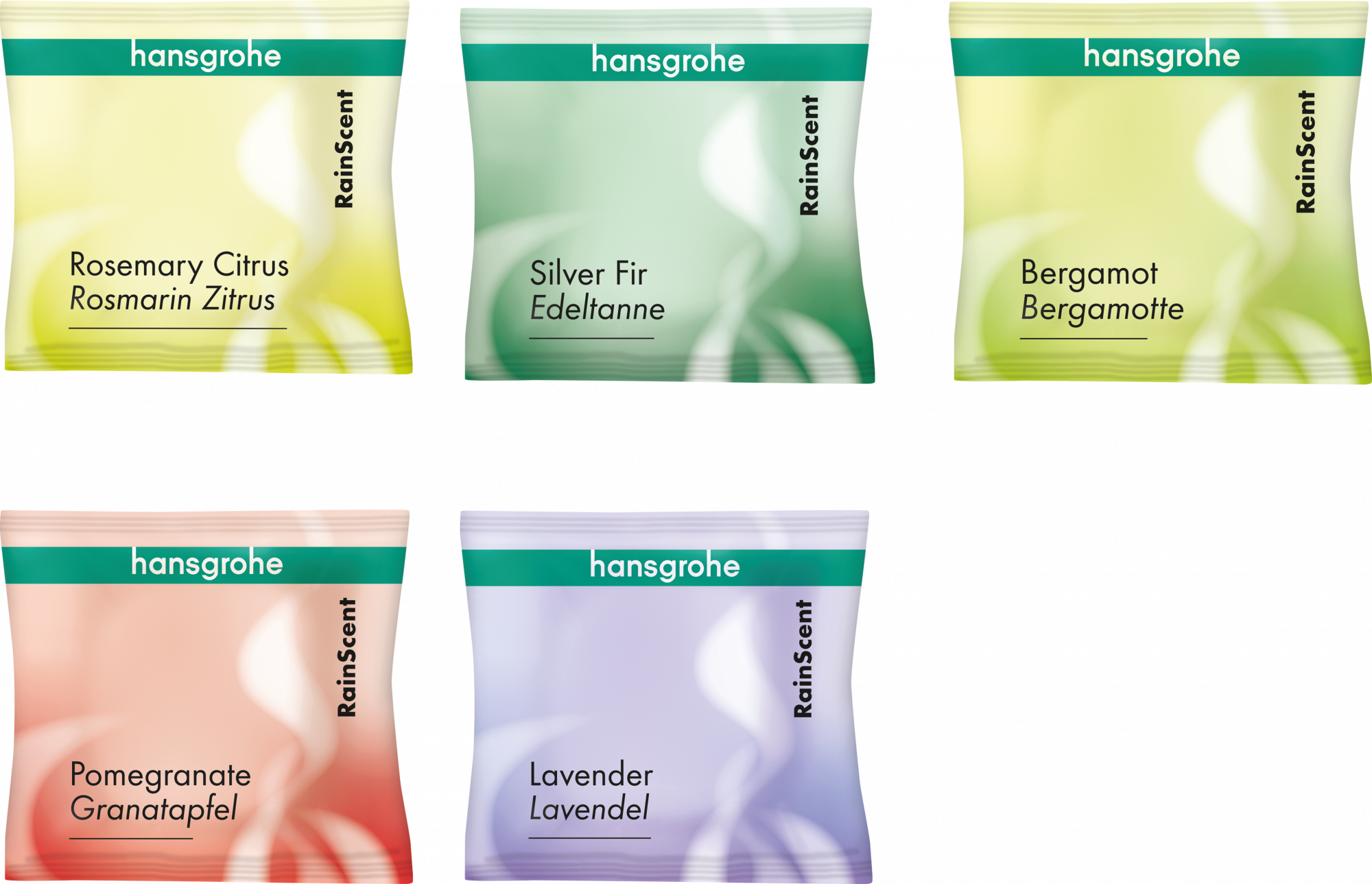 21146000 RainScent Wellness kit mix (упаковка из 5 таблеток для душа) Hansgrohe 
