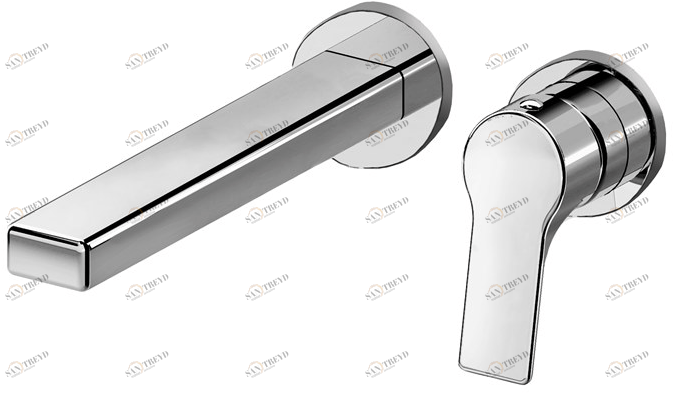 Fir Italia Смеситель для умывальника настенный из латуни на 2 отверстия New handy 52 5218108