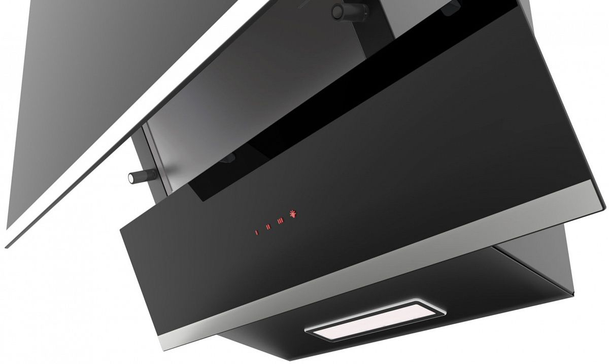 KHC 65070 GN Вытяжки / наклонная, 60см, электронное сенсорное управление touch, 3 режима, 450 м3/ч., таймер, алюминиевый жировой фильтр, лампы освещения led, ур.шума 50 дб, черное стекло Korting Santreyd  - Вид №2