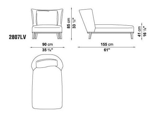 Мягкий шезлонг Maxalto ARCH-00131539 - Вид №3