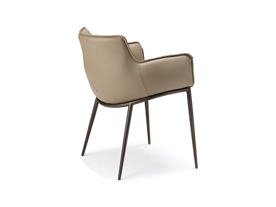 Кожаный мягкий стул с подлокотниками Cattelan italia Ронда ARCH-00130612 - Вид №1