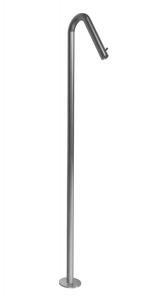 70533 / 0M Напольный смеситель для раковины из матовой нержавеющей стали 316 с прогрессивным картриджем, установленным в изливе. Bongio Time2020 70533/0M