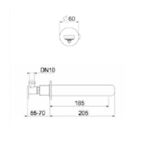 AC1005560 Излив , черный Webert #VALUE!  - Вид №1