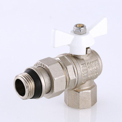 VT.228.NRW.05 Кран шаровой VALTEC BASE угловой с полусгоном и дополнительным уплотнением Valtec 3/4"  - Вид №3