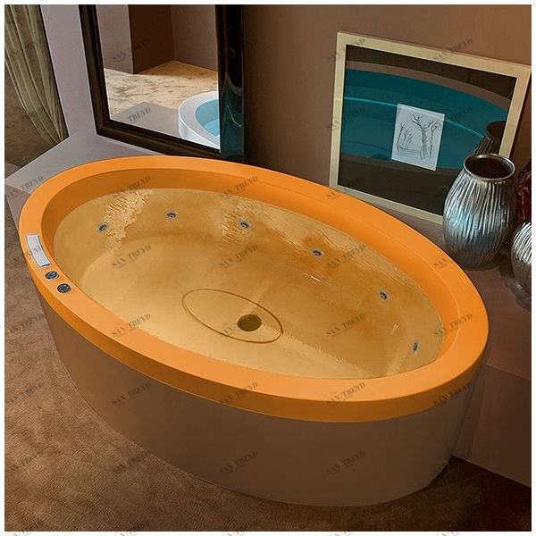 Ванна GRUPPO TREESSE Eos 190 STX-V849B-O оранжевая с гидромассажем овальная STXV849BO
