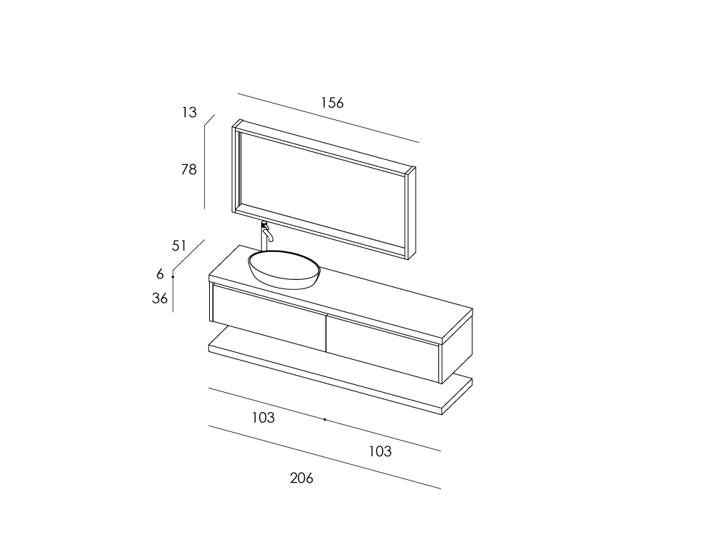 Tender lak – 10 Mastella  Tender LAK  Комплект мебели для ванной  - Вид №3