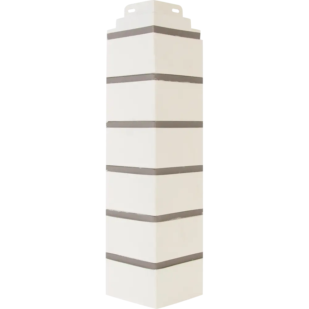 Наружный угол FineBer «Белый кирпич» для фасадной отделки 18021715 STLM-0009272 - Вид №1