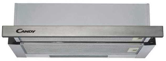 CBT6020/2X-07 Телескопическая вытяжка 60 см. мощность 470 м?/ч. мотор 110 вт. освещение: 1 галогеновая лампа 28 вт. механическое управление (слайдер). 2 металических жировых фильтра. режимы работы: рециркуляция и отвод воздуха. диаметр экстрактора 150 мм Santreyd 