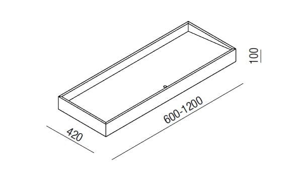 Мраморная прямоугольная раковина с полукругом Agape 004 ARCH-00018945 - Вид №3