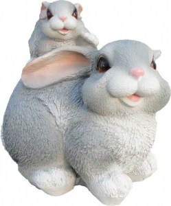 11217 ЗАЙЦЫ пара, скульптура из бетона LAB.Space  - Вид №1