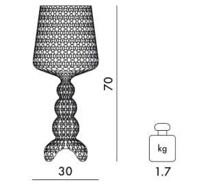 Поликарбонат затемнения светодиодные настольные лампы Kartell Кабуки ARCH-00082347 - Вид №32