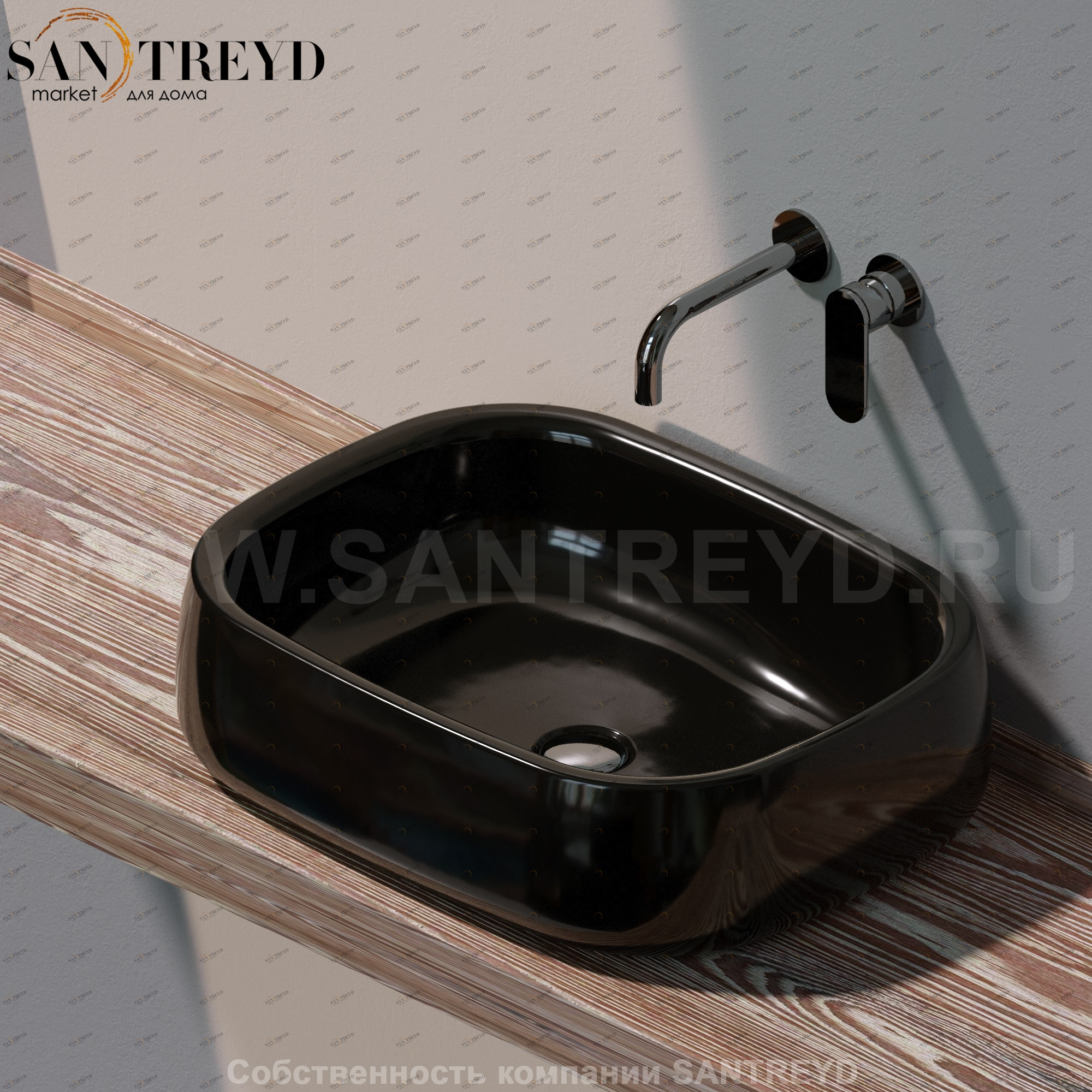 BN60A9017 Накладная раковина на столешницу  прямоугольная Ceramica Flaminia Bonola