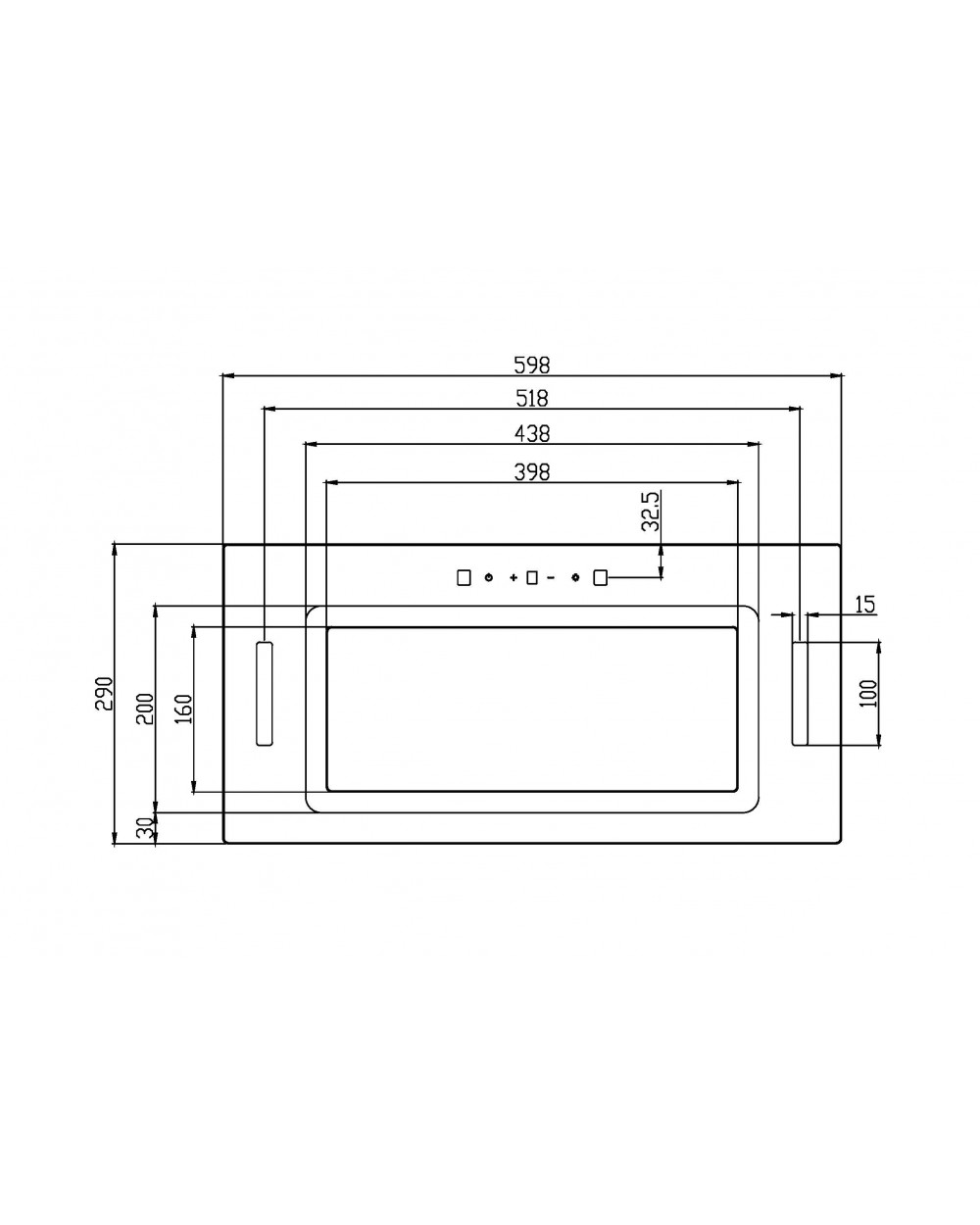 9145459 Вытяжка полновстраиваемая SCHTOFF SESTO 60 белый STDN-0054393 - Вид №5